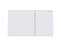 GEBERIT placa de accionamiento Sigma70 para 2 cisternas, 115.622., Color: Acero inoxidable lacado blanco mate
