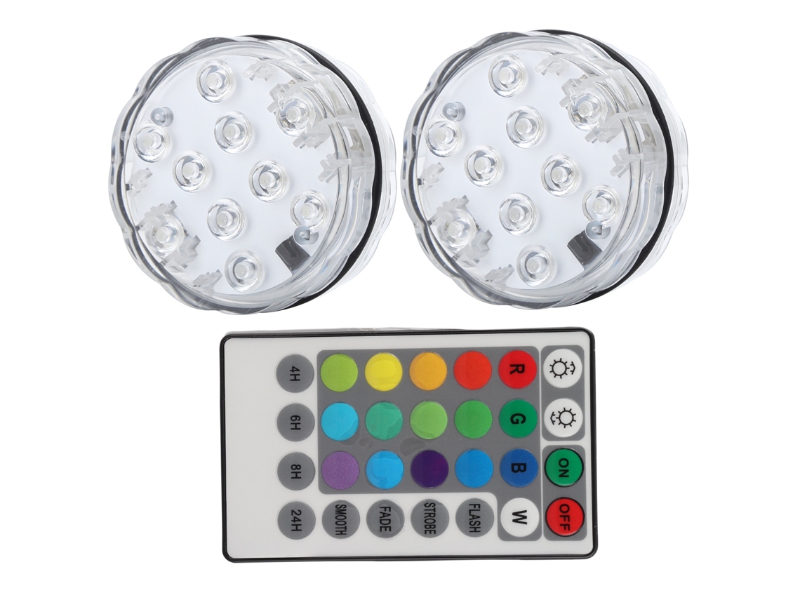 2026-luz Sumergible Led Impermeable Con Control Remoto Y Temporizador Para Piscina, Acuario Y Decoración Submarina