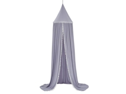 Rebe-canopy Para Cama Infantil Mosquitera Tienda De Juego Material Algodón Seguro Y Cómodo Gris