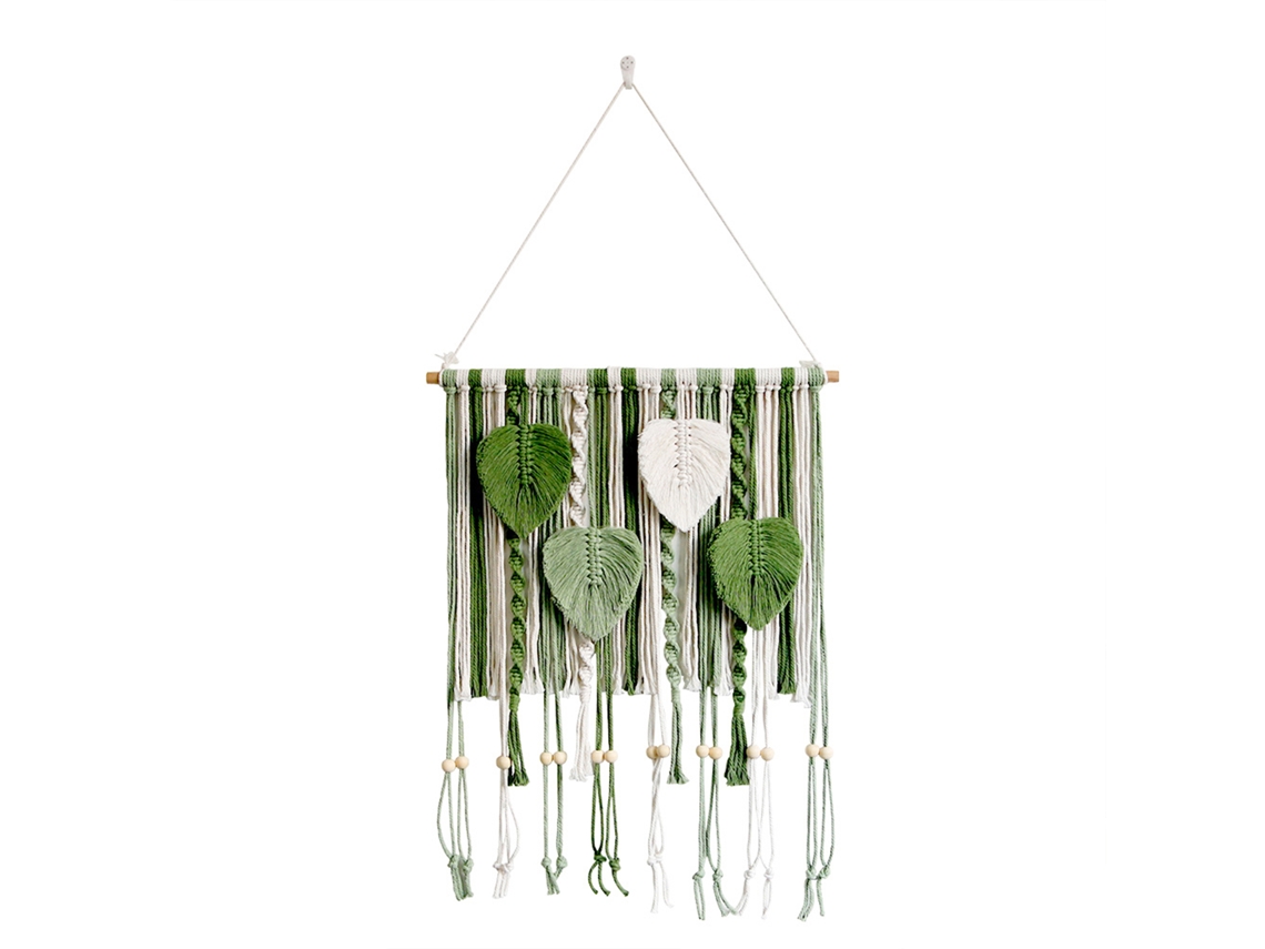 Estante de cuerda de algodón de estilo nórdico para colgar en la pared, decoración de estudio