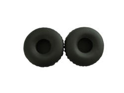 1 par de almohadillas de cuero proteico PU para auriculares inalámbricos Beats Solo Negro