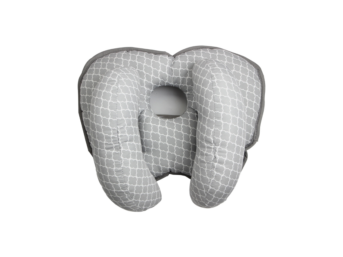 Cojín de soporte cervical para bebé, cojín para cochecito, extraíble (gris) Spqment