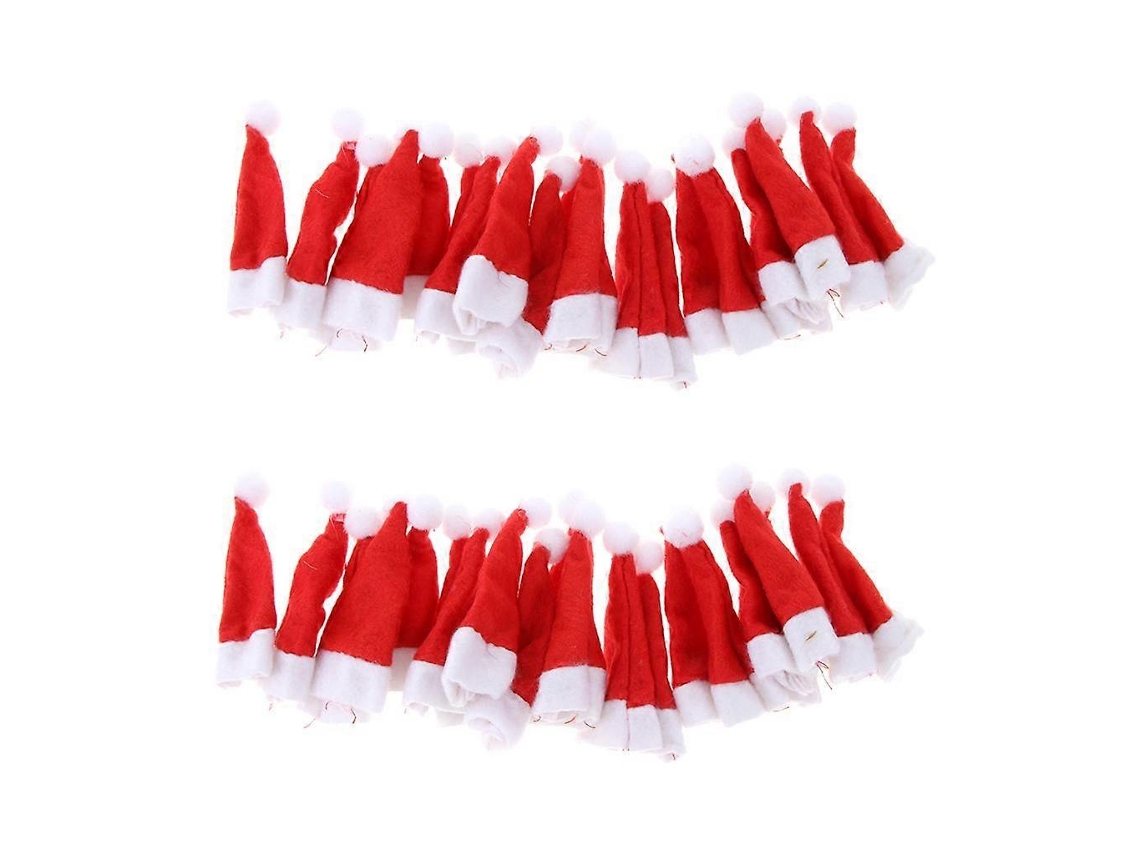 40 Adornos de gorro navideño pequeños Cubiertos Tenedor Nostalgia88