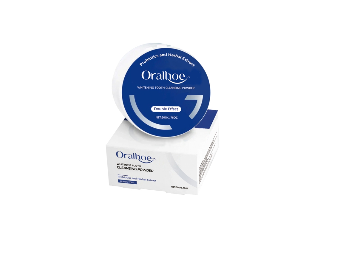 Polvo blanqueador dental probiótico azul