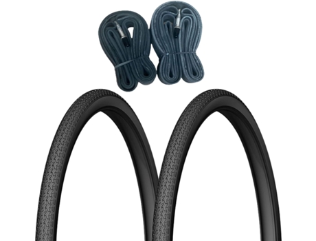 Pack De 2 Neumáticos De Bicicleta 26X1 3/8 2 Cámaras Interiores Fv Válvula Delgada-Presta Etrto: 37-590 CHAOYANG