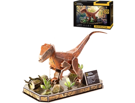 Puzzle 3D TOYTOWN National Geographic - Velociraptor (63 Peças)