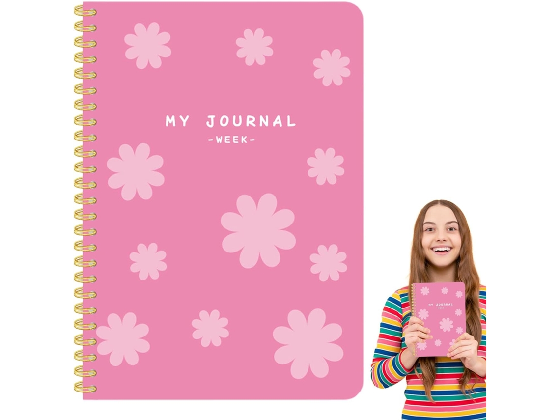 Calendário 2025– Caderno Organizador Com Encadernação Em Espiral| Capa Dura| Planejador Diário Para