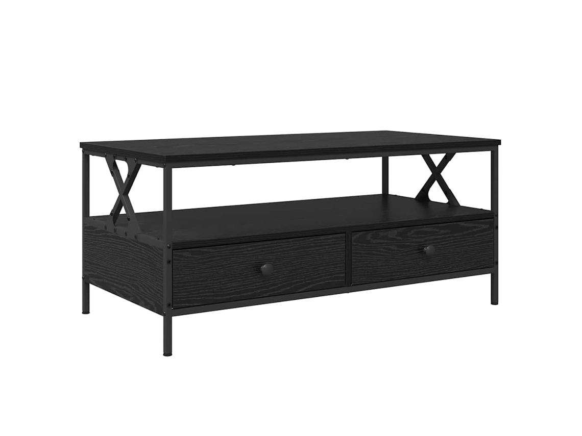 Mesa de centro HARLANV1 de roble negro, 100x51x45 cm