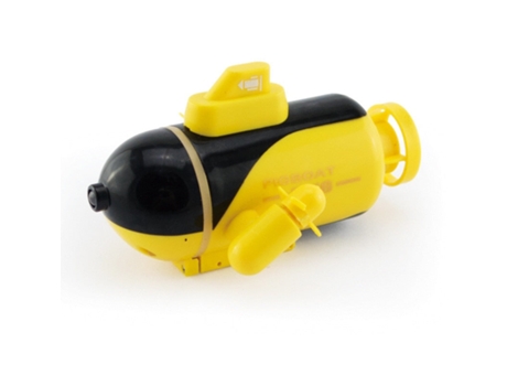 Mini Barco Teledirigido Del Submarino Del Rc de Las Carreras de Radio Amarillo