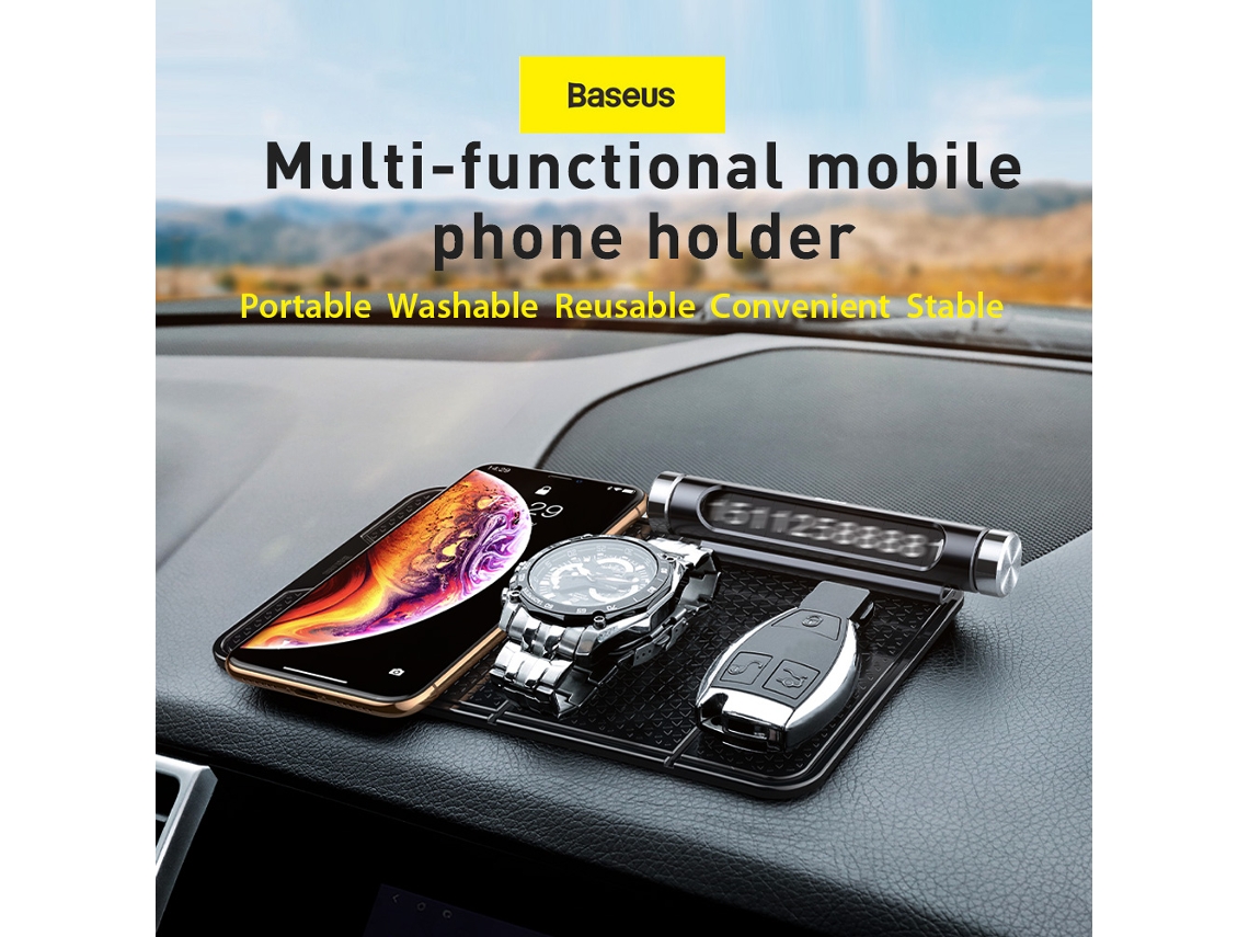 Soporte Universal Para Teléfono De Coche Baseus Con Paño Antigoteo, Lavable, Multifuncional Y Plegable.