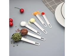 Set 6 Cucharas Medidoras Acero Inoxidable 0.62-15ml Para Cocinar Hornear Plata Precisa Lavavajillas
