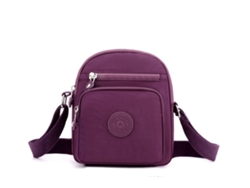 Bolso bandolera elegante (morado oscuro), bolso de hombro ajustable de nailon, informal y moderno.