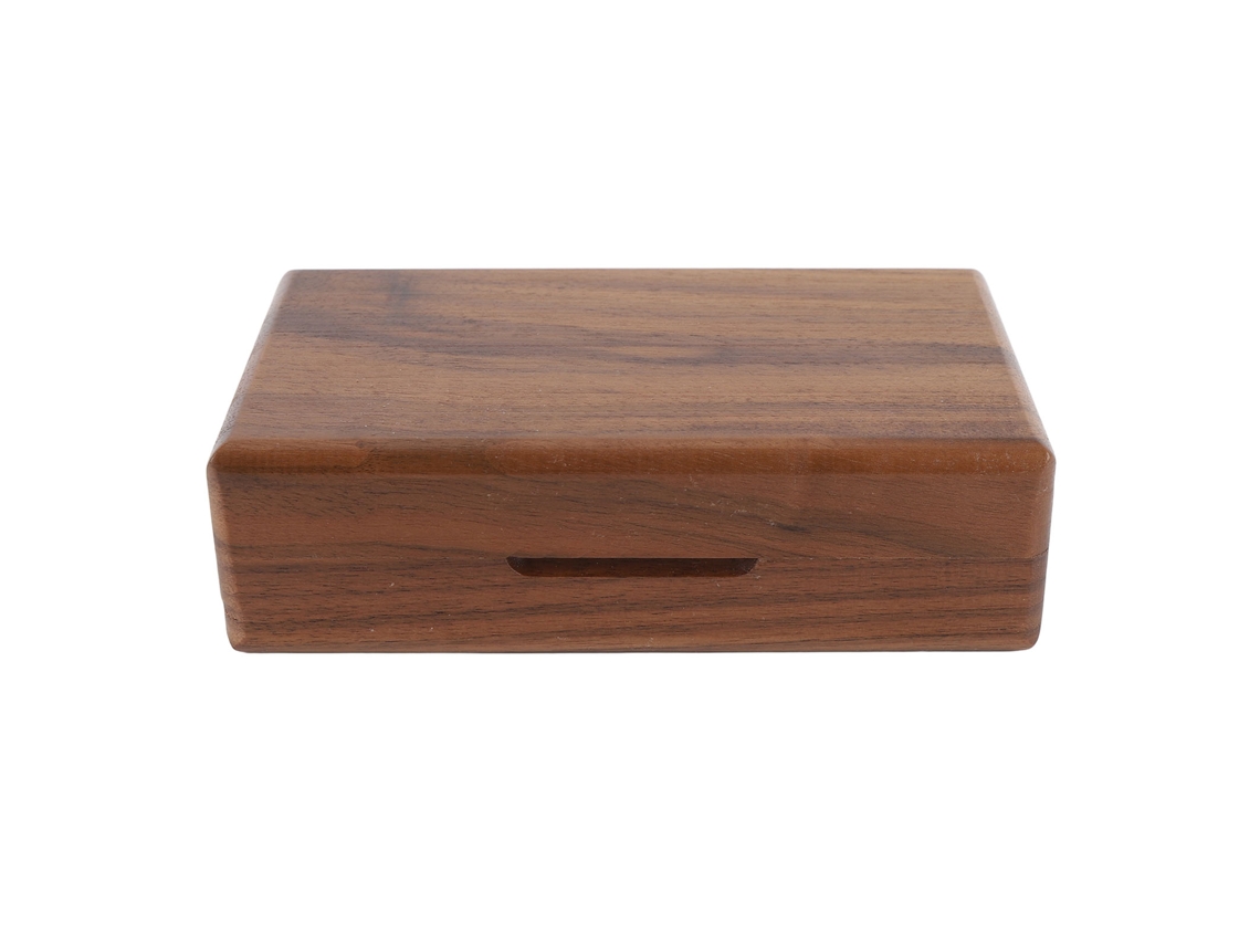 Caja para señuelos de pesca con anzuelo de nogal negro