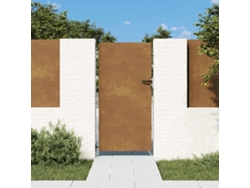 Puerta de jardín de acero corten de 85 x 200 cm WSD613551 Lovely House