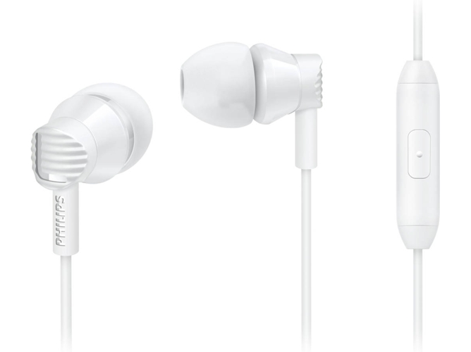 Auriculares con Cable PHILIPS SHE3805WT/00 (In Ear - Micrófono - Blanco)