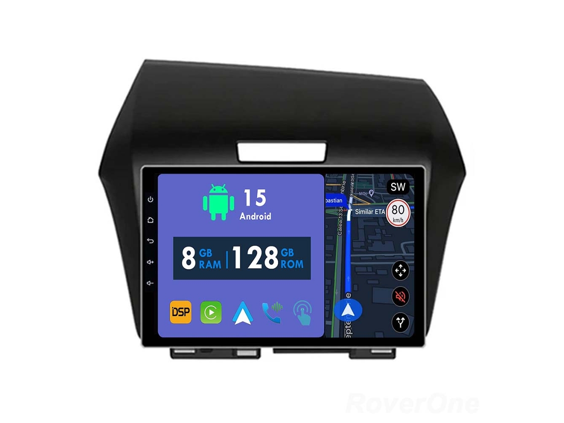 Coche Radio Android Auto Autoradio 8GB RAM 128G ROM CarPlay Navegación GPS Pantalla Táctil RoverOne para Honda Jade 2015 - 2020