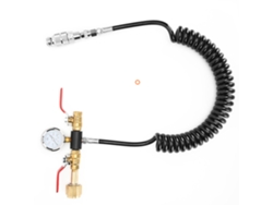 Kit de medidor de CO2 con manguera de doble válvula para refrescos, 3000 psi, W21.8 14