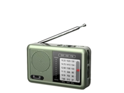 Radio portátil recargable tipo C de banda completa Siurn Green para personas mayores