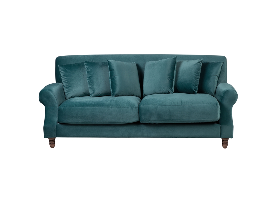 Sofá de 2 plazas BELIANI Eike de Terciopelo Azul 186x102x82