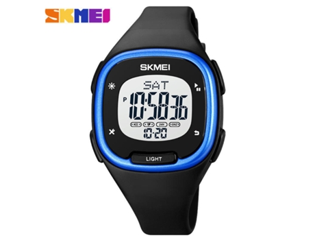 Relojes cuadrados deportivos digitales para hombre y mujer con cronómetro con alarma resistente al agua-azul LUUCOZK