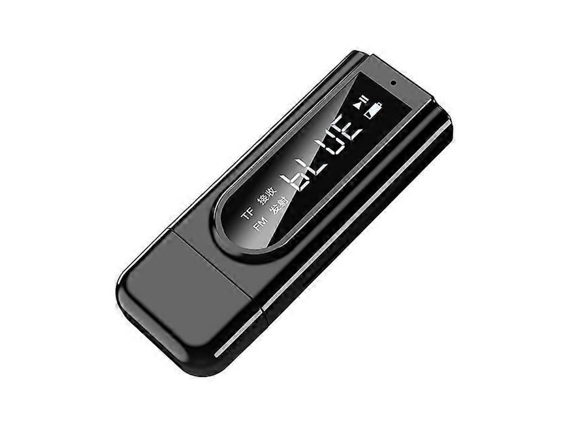 Receptor de audio Bluetooth 5.0, adaptador USB para coche, transmisor FM Bluetooth, reproductor de MP3, audio auxiliar, altavoz estéreo con