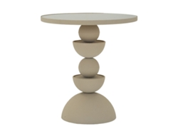 Mesa de centro Mf799, metal, beige, 40,5 x 40,5 x 42 cm, Epikasa