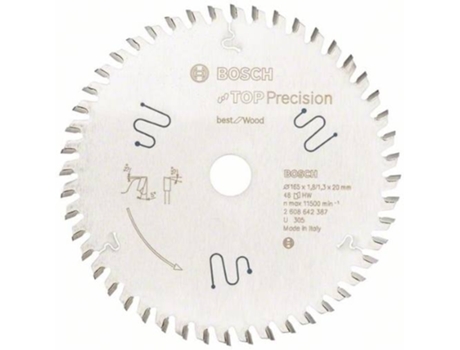 Disco de Sierra Circular BOSCH Top Precisión Best para Multi Material 165x20x1.8 mm - 56