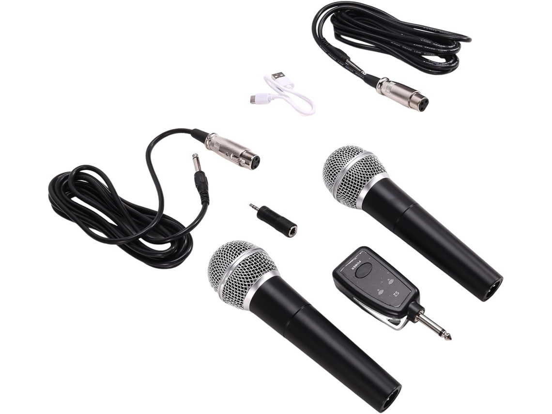 Micrófono Dinámico Portátil Para Karaoke Con Receptor Para Clubes De Bodas.