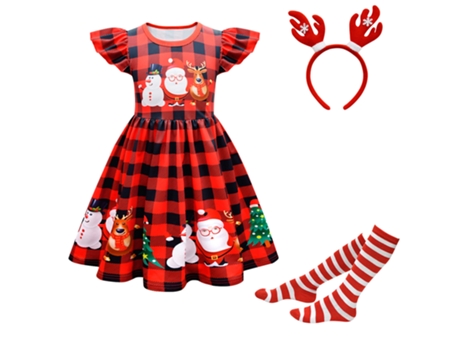 Disfraces navideños cosplay vestido infantil set 140