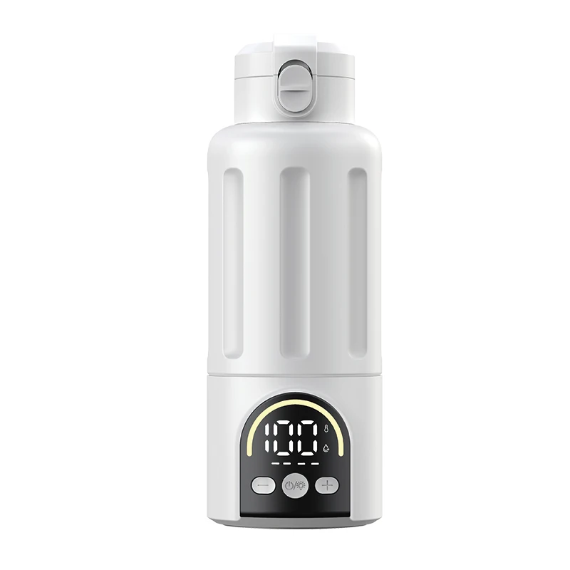 (blanco Grueso) Calentador De Biberones Eléctrico Portátil, Calentador De Biberones De Acero Inoxidable 316, Con Luz Nocturna