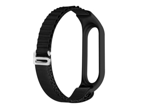 Correa de nailon Gancho en G de bucle alpino ajustable para Xiaomi Mi Band 3/Band 4/Band 5/Band 6/Band 7 - negro
