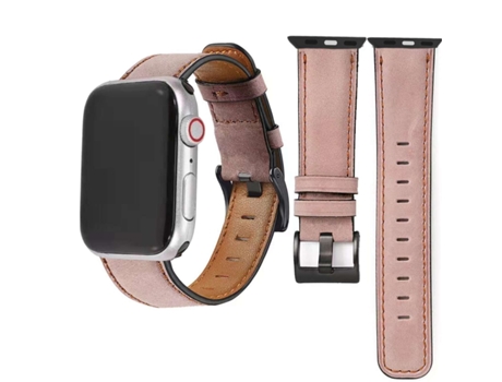 Correa Classic Vintage em Pele Ecológico Apple Watch Series 5 44Mm Rosa