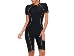 Traje de neopreno para mujer con cremallera rápida y protección solar para surf y snorkel