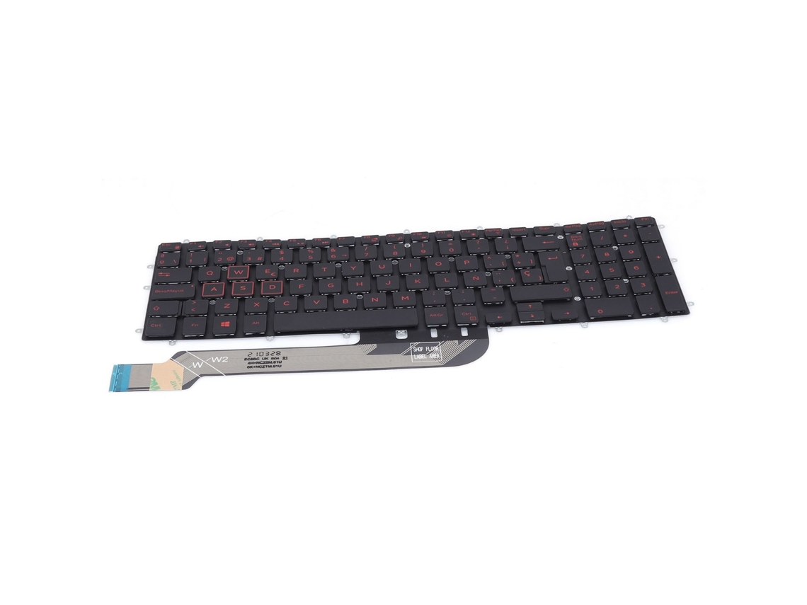 Teclado retroiluminado Dell 7566, letras negras escarlatas 14 0037c Wx01 T05Teclado compatible
