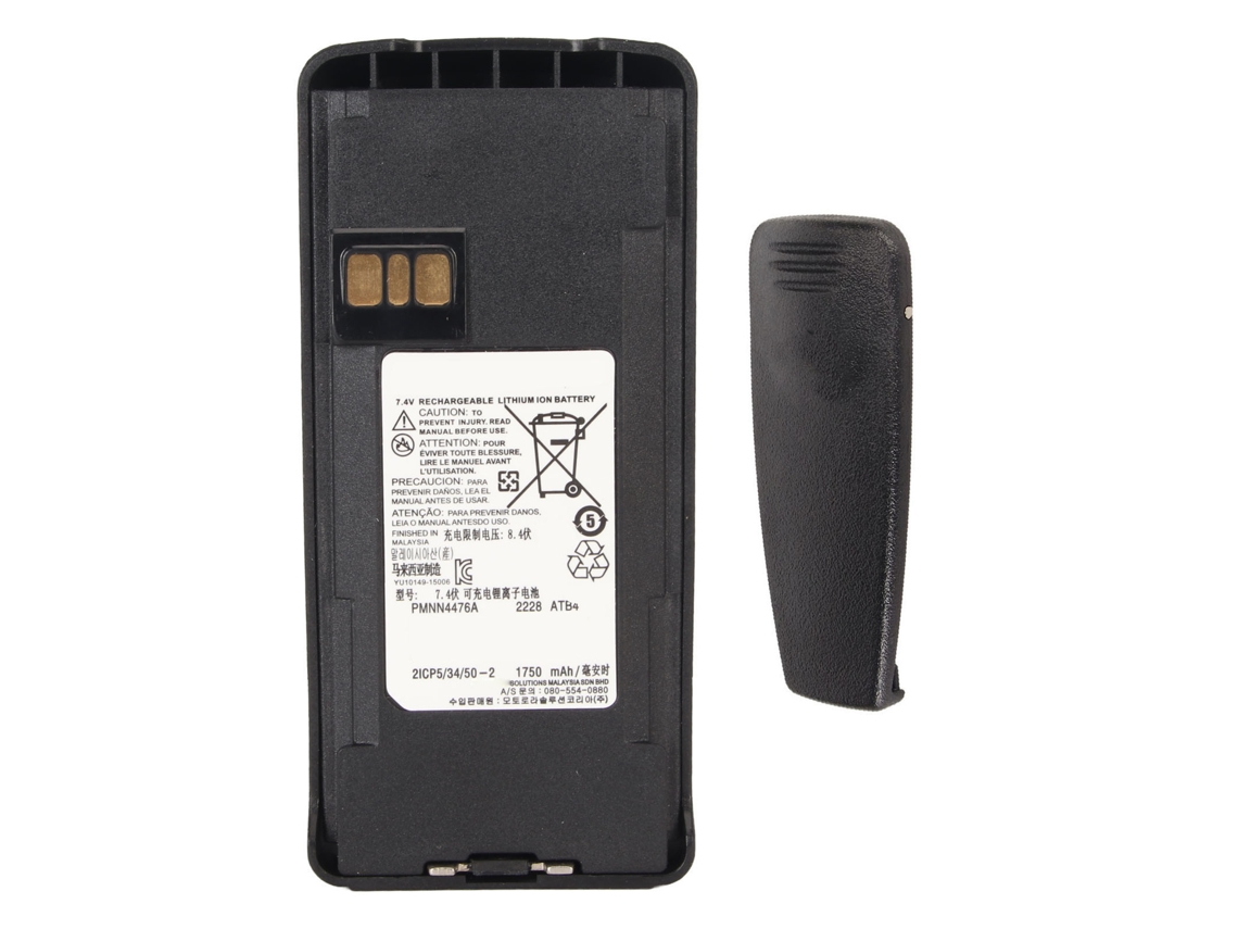 Batería De Litio Para Radio Pmnn4476a, 1750 Mah, 7,4 V, Compatible Con Motorola Cp1200, Cp1300, Cp1600 Y Cp185.