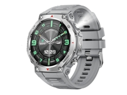 Reloj inteligente KT85 con detección de rayos UV, linterna, batería de 525 mAh y larga duración, ideal para deportes al aire libre (gris)
