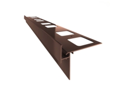 Perfil RENOPLAST de Alero de Aluminio K35 200cm Marrón Acabado de Terrazasn Sistemas de Drenaje de Agua Perfil Angular