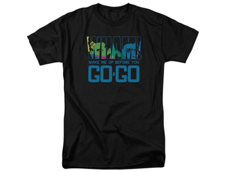 Camiseta ROCKINSTONE negra Wake Me Up Before You Go-Go Wham (XXL)