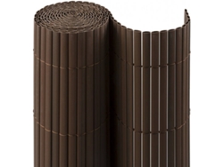 Cañizo PVC Doble Cara con Bridas Estera de PVC COMERCIAL CANDELA (Marrón-1.5 x 3 m)