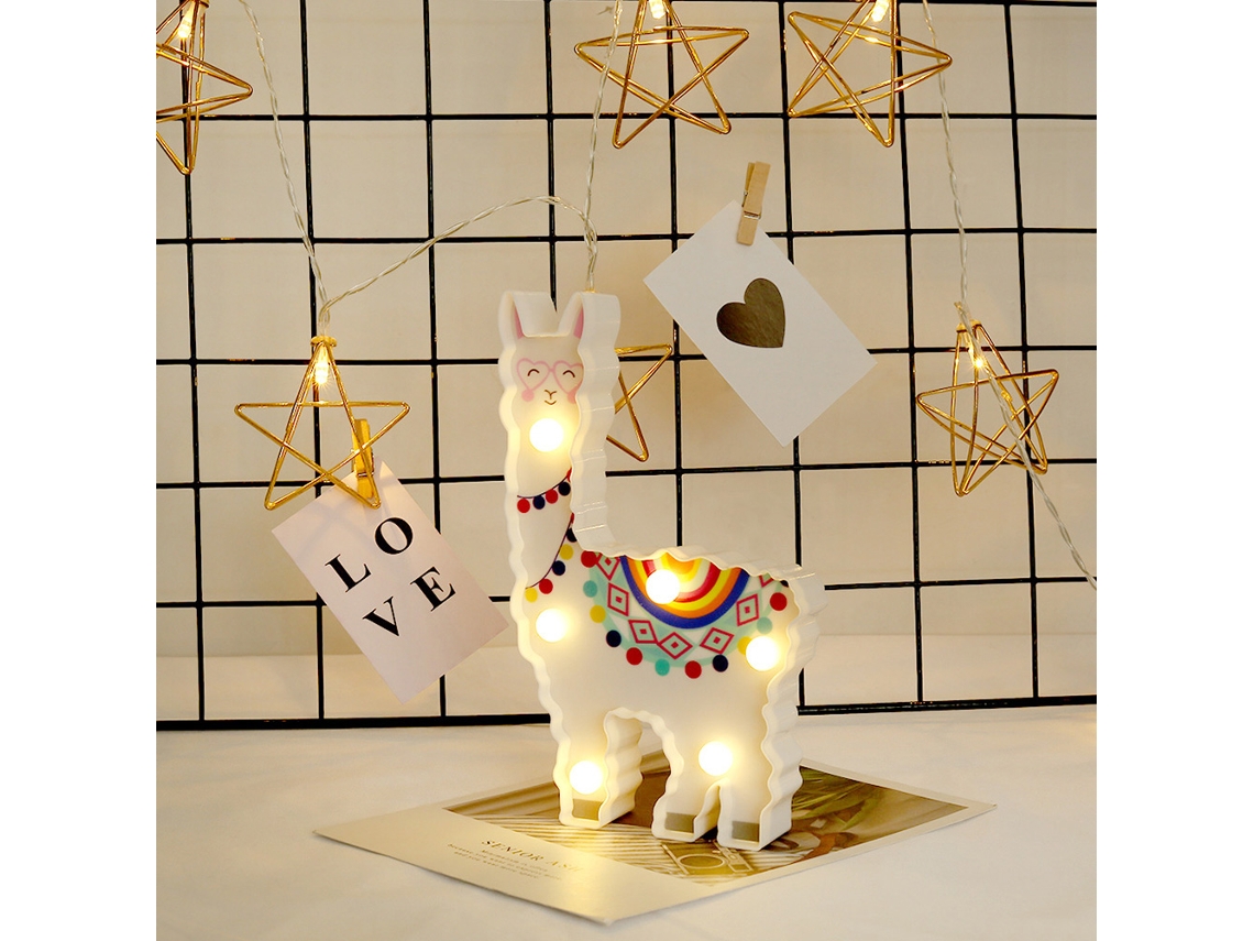 2026-lámpara Nocturna Led De 6led Forma De Alpaca Bonita Luz Nocturna Decorativa Para Mesa Y Mesita De Noche