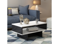 Mesa de Centro [EN.CASA] (Blanco - Aglomerado de Madera - 36,4 x 80 x 45 cm)
