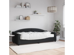 Sofá Cama Con Colchón Individual Lovely Home Madera Tecido Negro (90x200)