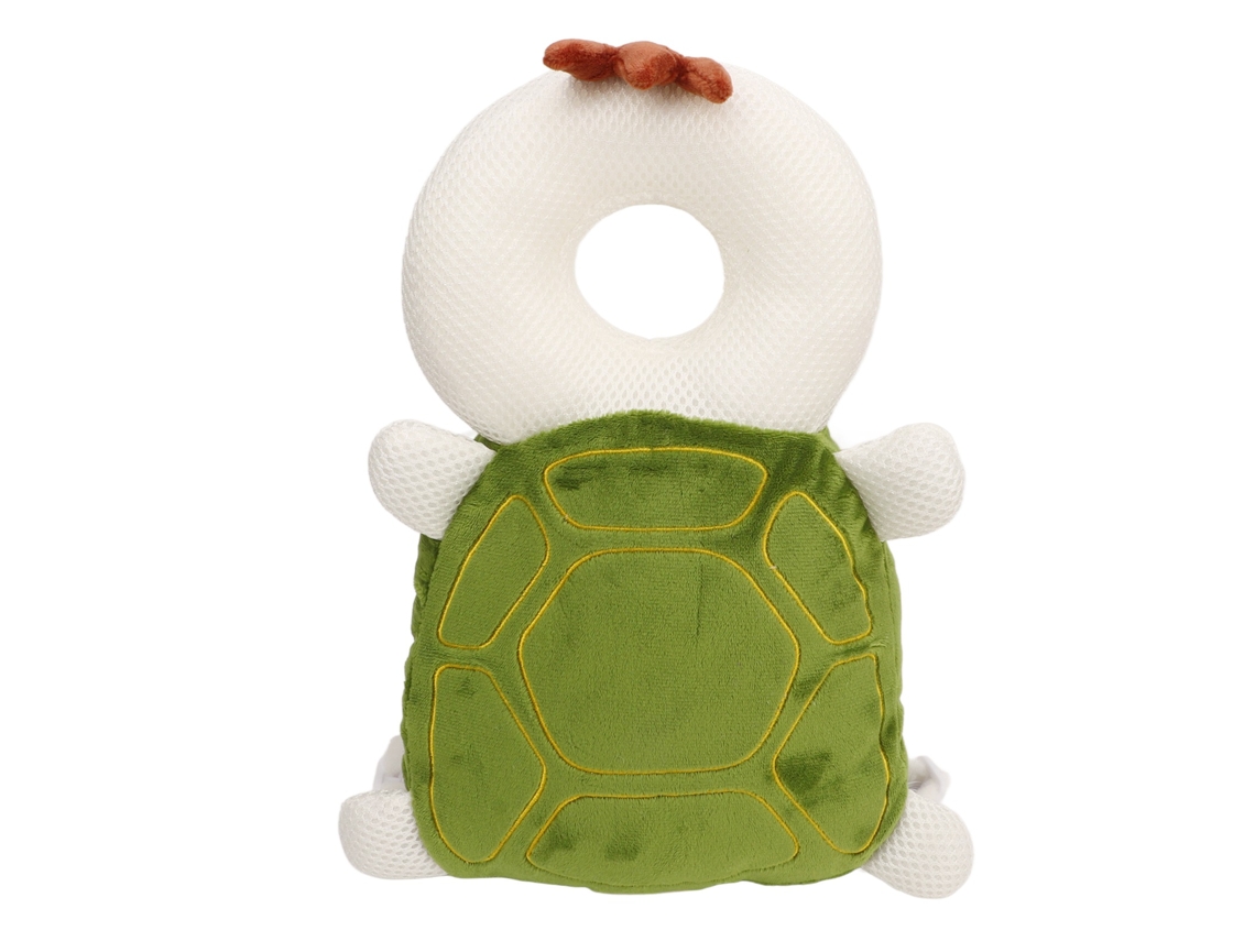 Mochila Protetora De Cabeça Para Bebê Com Design De Tartaruga Preenchimento De Algodão Pp