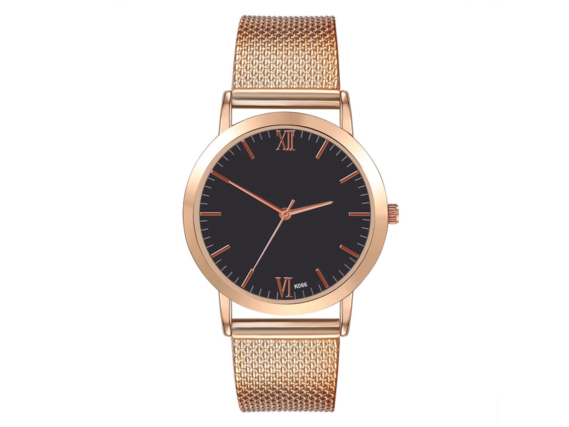 Reloj casual de silicona estilo oro rosa para mujer, regalo para parejas Cuarzo