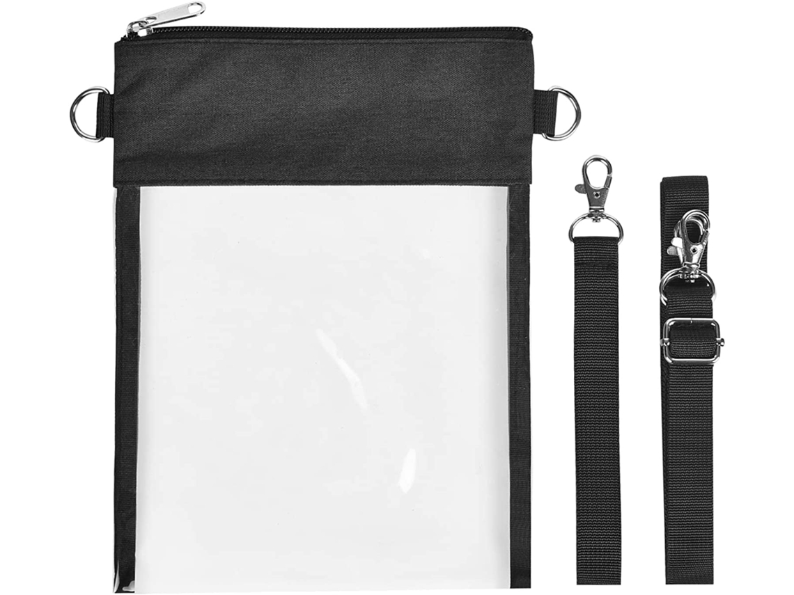 VYLARA Bolsa Transversal Transparente Para Mulheres E Homens, Bolsa Transparente Aprovada Para Estádios, Ideal Para Escolas, Viagens E Esportes Em Estádios