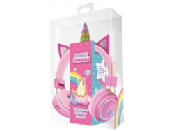 Auriculares Inalámbricos S.dreams Rosa Con Cuerno De Unicornio Kids Euroswan