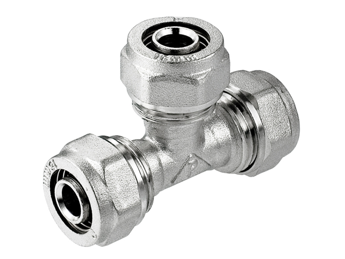 Tee de Compresión PEX de 20x16x20 mm