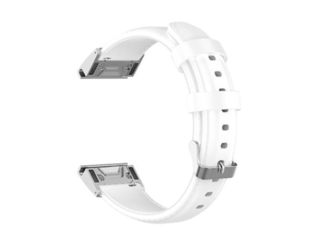 Correa De Reloj Inteligente Para Garmin Fenix 6X/Fenix 7X Correa De Reloj De Piel De Becerro Con Cera De Aceite De Liberación Rápida Blanca VENISYM...
