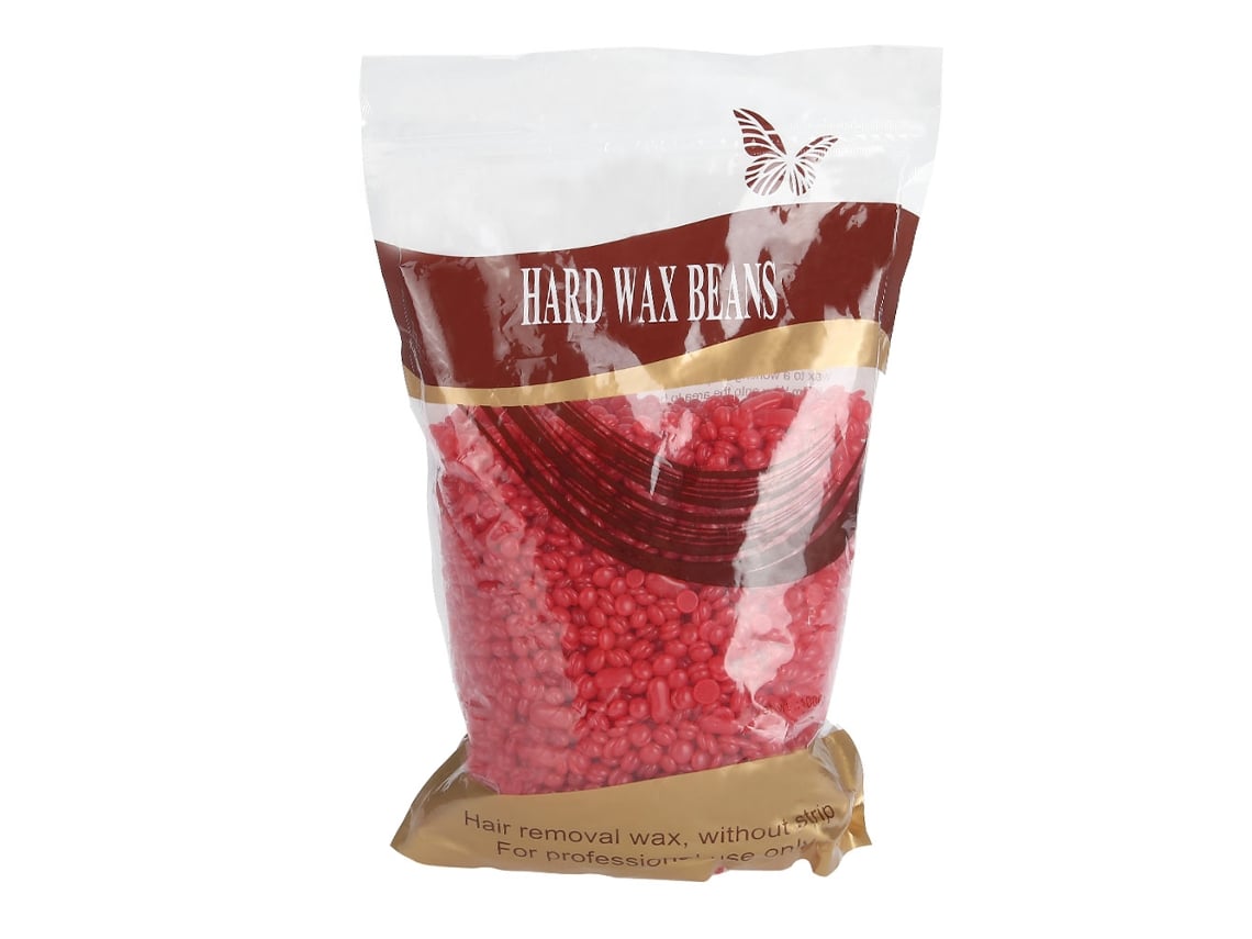 Perlas de cera dura para depilación corporal, axilas, línea del bikini, brazos, cuidado de la piel, sabor a fresa, 1000 g