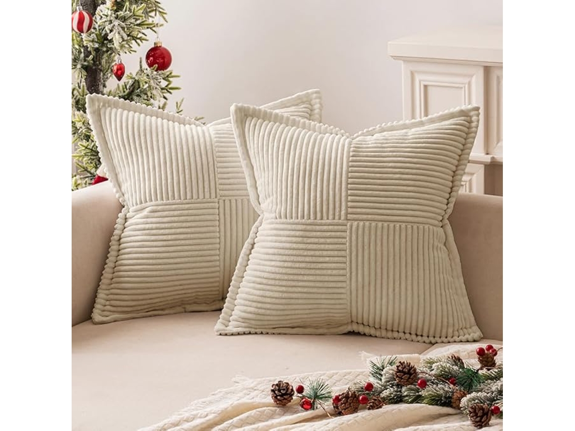 Capa Cojín Terciopelo Navideño 40x40 Conjunto 2 Decorativas